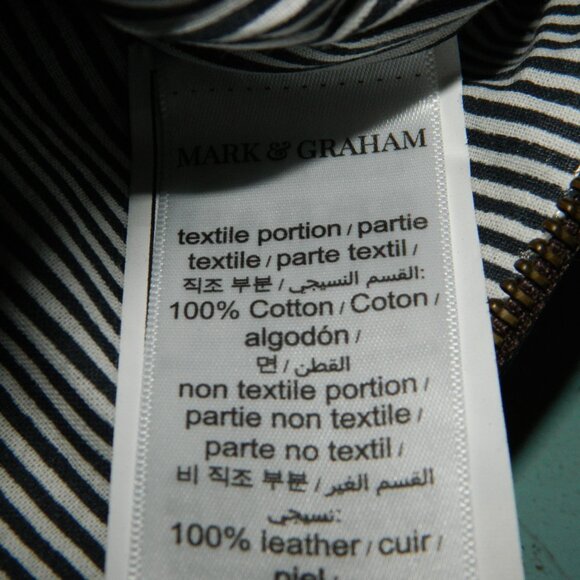 Mark & Graham Everette Canvas/Leather Travel Pouch Bag - Picture 4 of 6